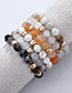 Fashion Translucent White Natural Agate Stone Faceted Beads Elastic Line Bracelet