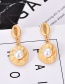 Fashion Gold Alloy Pearl Shell Earrings