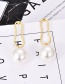 Fashion Gold Alloy Pearl Geometric Earrings
