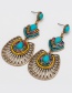 Fashion Blue 4 Turquoise Multi-color Geometric Earrings
