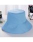 Fashion Blue Plaid Double-sided Fisherman Hat