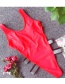 Fashion Red Bright Silk Bikini Bikini One-piece Swimsuit