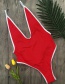 Fashion Big Red Bikini One-piece Swimsuit