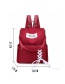 Fashion Red Waterproof Oxford Cloth Large-capacity School Bag