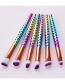 Fashion Color 6 Honeycombs - Colorful - Eye Brush - White Purple Hair
