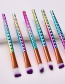 Fashion Color 6 Honeycombs - Colorful - Eye Brush - White Purple Hair