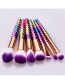 Fashion Color 7 Honeycombs - Colorful - White Purple Hair