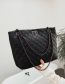 Fashion Black Rhombic Chain Gradient Shoulder Bag