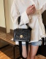 Fashion Black Sequined Shoulder Handle Bow Crossbody Small Square Bag