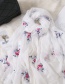 Fashion White Chiffon Embroidered Silk Scarf