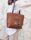 Fashion Brown Large-capacity Shoulder Bag