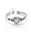 Fashion Silver  Silver Inlaid With Australian Gemstone Geometric Opening Ring