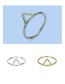 Fashion Silver  Silver Openwork Triangle Ring