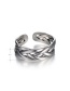Fashion Silver Adjustable  Silver Twist Ring