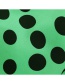 Fashion Green Bow Polka Dot Printed Lace Blouse