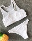 White Vest Mesh Bikini Split Swimsuit