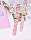 Fashion Light Pink Alloy Electronic Element Pu Printing Watch