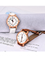 Fashion Brown Solid Color Pu Alloy Electronic Watch