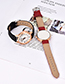 Fashion White Solid Color Pu Alloy Electronic Watch