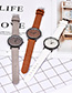 Fashion Black Solid Color Pu Alloy Electronic Watch