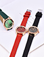 Fashion Red Solid Color Pu Alloy Electronic Watch
