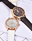 Fashion White Pu Sequin Alloy Electronic Watch