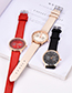Fashion Beige Solid Color Pu Alloy Electronic Watch