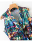 Fashion Colored Coco Flower Print Skirt High Waist Sleeveless Dress