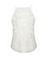 Fashion White Solid Color Sleeveless Vest With Backless