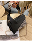 Fashion Black Snakeskin Small Square Bag Bow Handbag Chain Shoulder Bag