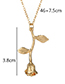 Fashion Red Rose Pendant Alloy Necklace