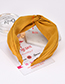 Fashion Yellow Cloth Knotted Monochrome Headband