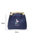 Fashion Dark Blue Portable Waterproof Aluminum Foil Thickened Lunch Bag