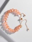 Fashion Champagne Coated Glass Crystal Pull Adjustable Bracelet Frosted Beads