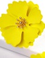 Fashion Yellow Painted Multi-layer Flower Earrings