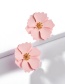 Fashion Pink Painted Multi-layer Flower Earrings