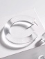 Fashion White Transparent Acrylic Sheet C Stud Earrings