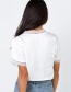 Fashion White Lace Stitching Short Sleeve Cardigan T-shirt