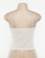 Fashion White Sling V-neck Single-breasted Halter Vest