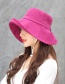 Fashion Pink Curling Big Sun Hat