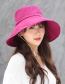 Fashion Pink Curling Big Sun Hat