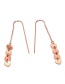 Fashion Rose Gold Stainless Steel Geometric Heart Stud Earrings