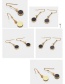 Fashion Rose Gold Geometric Octagonal Resin Stainless Steel Earrings