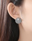 Fashion Gun Black Copper Inlaid Zirconium Two-piece Earrings