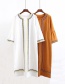 Fashion Ginger Yellow Cotton And Linen Embroidered Pullover Dress