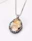 Fashion Silver Copper Diamond-studded Shell Irregular Necklace