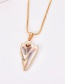 Fashion Gold Copper Shell Hollow Arrow Necklace