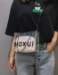 Fashion Silver Transparent Messenger Jelly Chain Handle Sequin Bag
