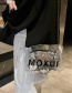 Fashion Silver Transparent Messenger Jelly Chain Handle Sequin Bag