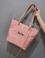 Fashion Pink Transparent Jelly Letter Hand Bag Shoulder Bag